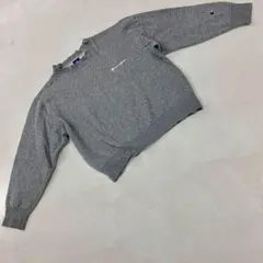 Champion スウェット トレーナー刺繍口 ゴグレーS