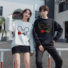新作 ディズニー長袖Tシャツペアルック カップル 春夏／秋冬  棉