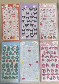 【即日発送】ボンボンドロップ風シールサンリオキャラクター　6シートセット
