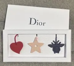 Dior ノベルティ 【レザーバッグチャーム3点セット】