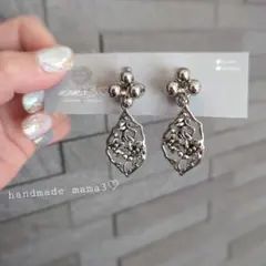 アンティーク シルバー ピアス イヤリング ハンドメイド 新作 数量限定