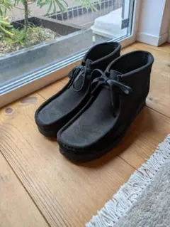 Clarks クラークス ワラビー ブラックスエード　26.5cm 美品