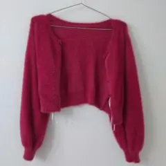 マーキュリーデュオ　ミニシャギー　ロングスリーブ　カーディガン