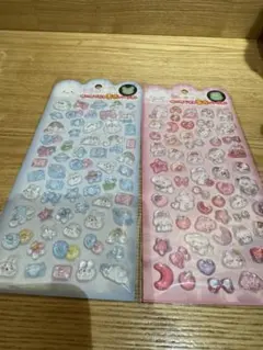 ぷっくりシール　２枚セット　蓄光バージョン　ハードタイプ