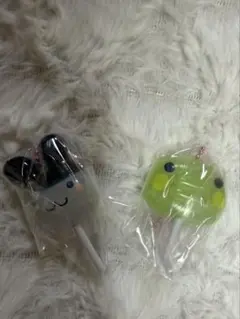 【2点セット】たまごっち　カラフルキャンディチャーム　みみっち　くちぱっち