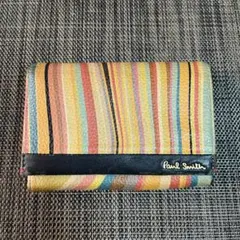 Paul smith ポールスミス　二つ折り財布　マルチカラーストライプ