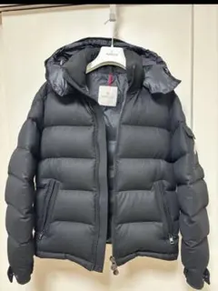 まあちゃん様専用 MONCLER フード付き ブラックダウンジャケット