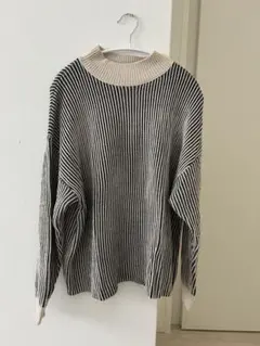 LOWRYS FARM ストライプ ハイネックセーター