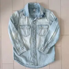 GAP キッズ ライトブルーデニム 長袖シャツ 110
