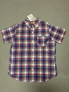 MIKI HOUSE チェック柄 半袖シャツ 130cm