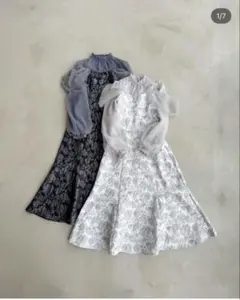 dazzlin シアーベールセミフレアワンピース M