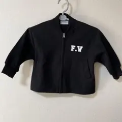 FOVブラック ジップアップジャケット 100cm