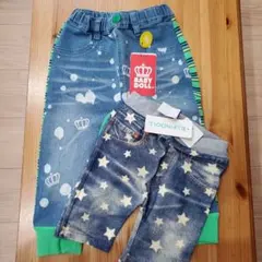 BABY DOLL他 デニム風パンツ2枚セット