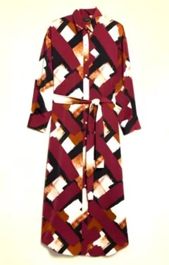 BANANA REPUBLIC タイウエスト マキシシャツワンピース