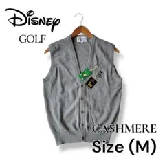 【新品】Disney GOLF カシミヤ ニットベスト グレー M 稀少 交渉可
