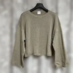 スピックアンドスパン ルーズコットンテープヤーン プルオーバー