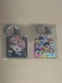 カラフルピーチ アクリルキーホルダー 2개 세트