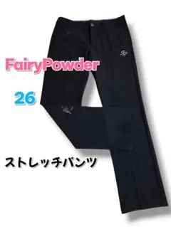 【FairyPowder】古着♡美品 レディースゴルフストレッチパンツ 黒　M