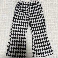 白黒ダイヤモンド柄パンツ 100cmくらい SHEIN