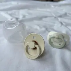 BIBS NUK 2個セット 新品 おしゃぶり ベージュ