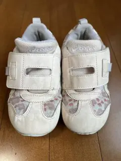 アシックス アイダホミニ　花柄　ピンク　18.0cm