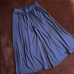 ダークブルー ガウチョパンツ Fサイズ