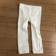 ホワイト ケーブル編み レギンス 65-70cm