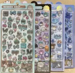 ボンボンドロップシール ちょこみん はむはむ ばけばけ ぷかぷか 4枚