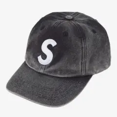 supreme Pigment Coated S Logo 6-Panel 黒