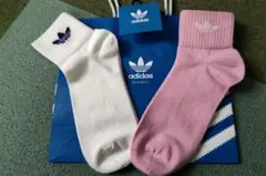 アディダスオリジナルス アンクルソックス ２足セット 22〜24センチ
