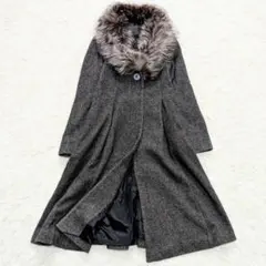 着丈100cm サガフォックス ロイヤル シルバーフォックス ロングコート 毛皮 サガフォックス 金サガロイヤル 毛皮コート 11号 L フォックスファー