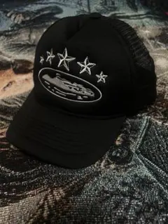 corteiz メッシュキャップ ノーブランド ブラックUKストリート