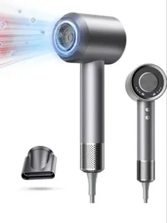 温冷風ワンタッチ切り替えドライヤー　グレー