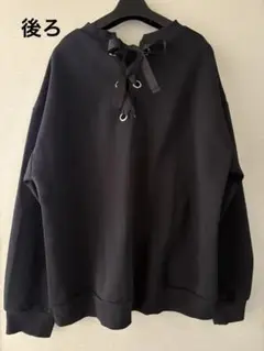 GU 黒　バッグレースアップ　スウェット　トレーナー　M 長袖