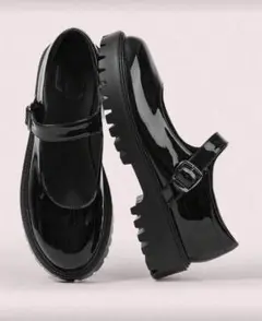 即購入◎ BLACK ブラック　エナメル　ローファー