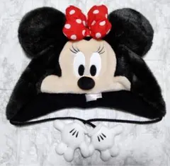 ディズニー ファンキャップ ミニー 黒 水玉 ドット リボン - メルカリ