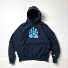 champion リバースウィーブ L ネイビー パーカー カレッジロゴ