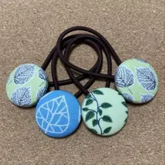 くるみボタンのヘアゴム 653