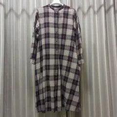 チェックシャツワンピース