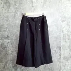 ✨CA・OUI✨株式会社花咲♡七分丈パンツ♡ワイド♡ウールマーク♡ブラック(L)
