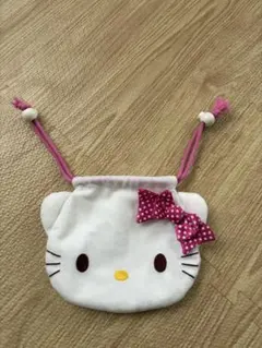 ハローキティ フリースポーチ　巾着　USJ