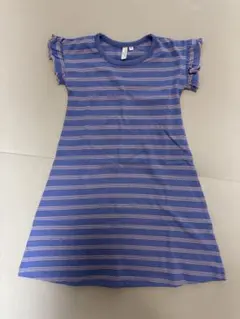 Samansa Mos2 Lagom 半袖ワンピース ボーダーカットワンピース