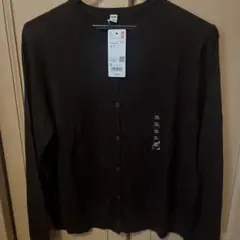 UNIQLO ダークブラウン UVカット長袖カーディガン XL ２６.4月購入