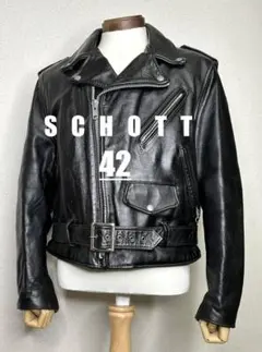 ③ SCHOTT【42】618 米国製 ★牛革ジャンninja ハーレーgpzのサムネイル