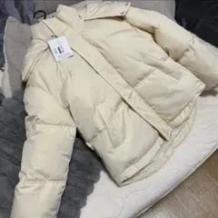 【韓国】ホワイトダウンジャケットL