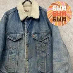 US古着◆リーバイス オレンジタブ ロング丈 裏ボア デニムジャケット