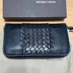 BOTTEGA VENETA 長財布 イントレチャートパイソン - メルカリ