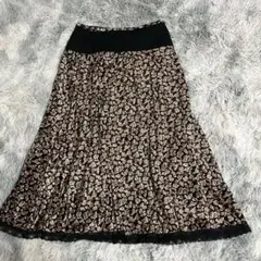 JUDY collectionレース ベロア調 スカート 38 ネイビー