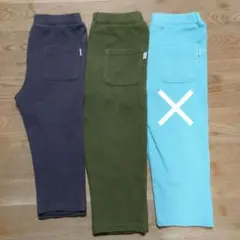 ニッセン　七分ストレッチパンツ　150　カーキ　オリーブ　グレー　スキニー