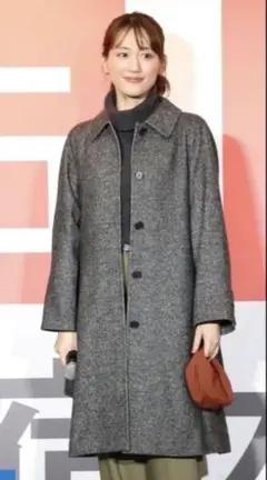 UNIQLO ツイードシングルカラーコートダークグレーサイズLL 新品未使用品